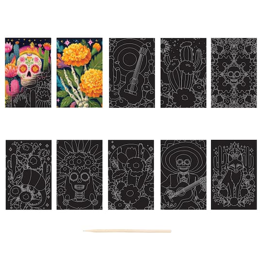 Brea Reese® Mini Day of the Dead Scratch Art Paper Pad